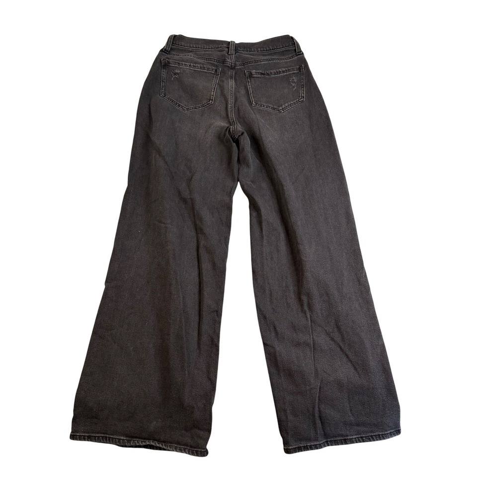 SO Good For Life 90s Wide Leg Jeans Black Distressed Super High Rise Size 9/29W - Picture 2 of 8